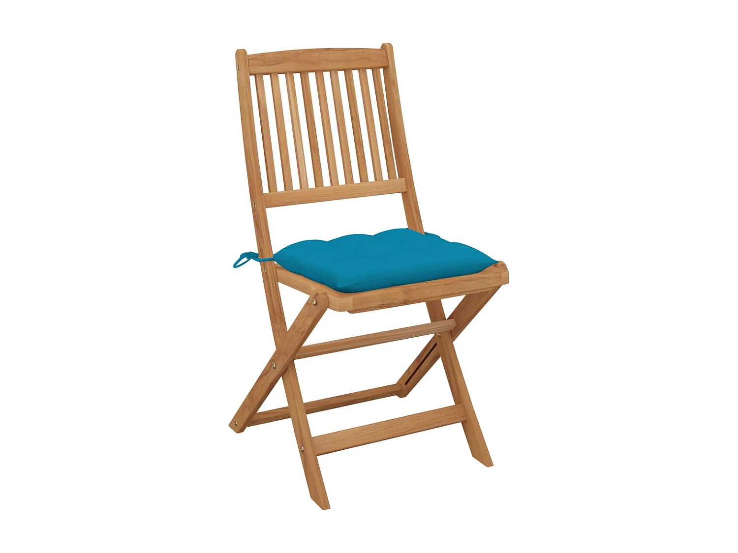 Chaises pliables de jardin lot de 4 avec coussins Bois d'acacia