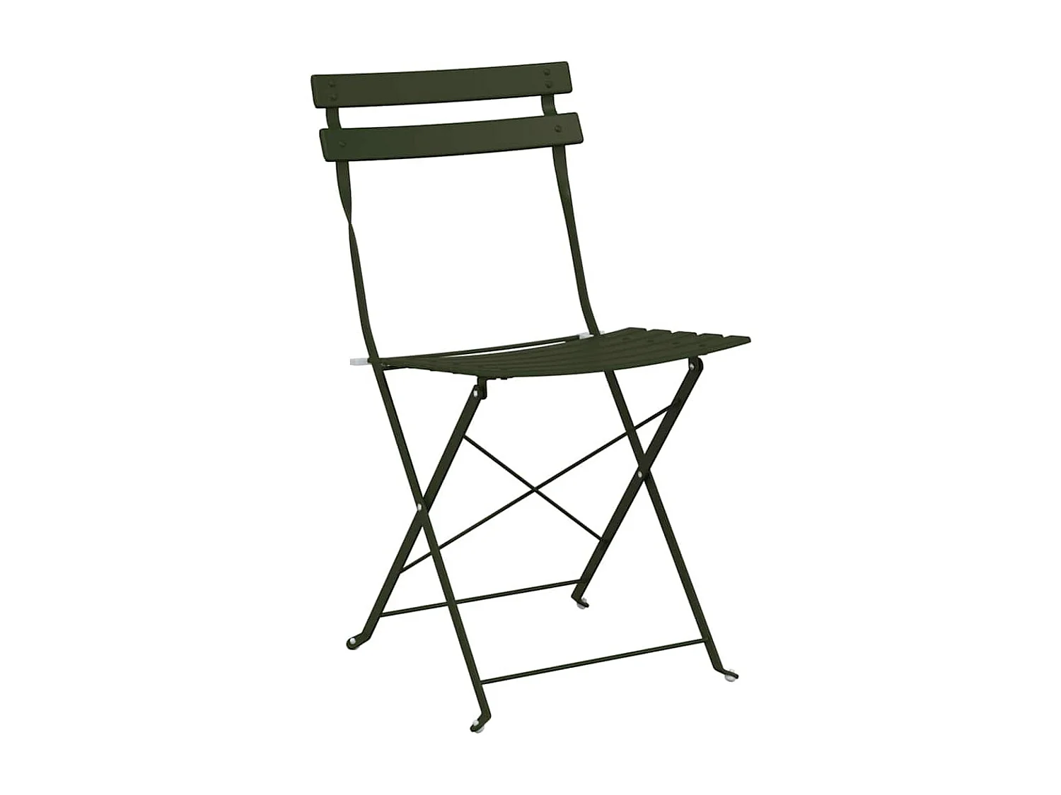 Chaise de jardin pliante Pliant 2 pcs Vert 42 x 46 x 82cm Acier