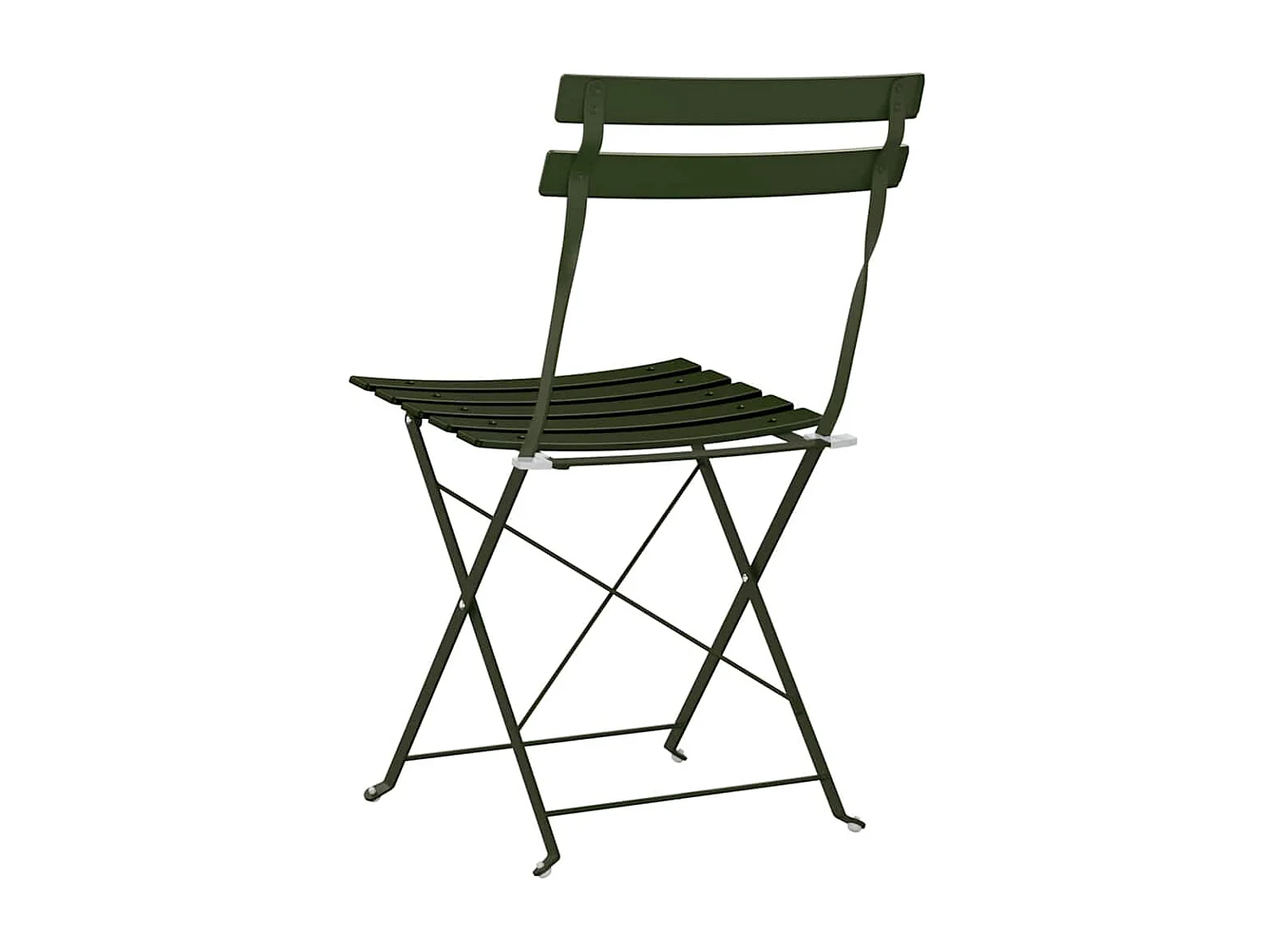 Chaise de jardin pliante Pliant 2 pcs Vert 42 x 46 x 82cm Acier