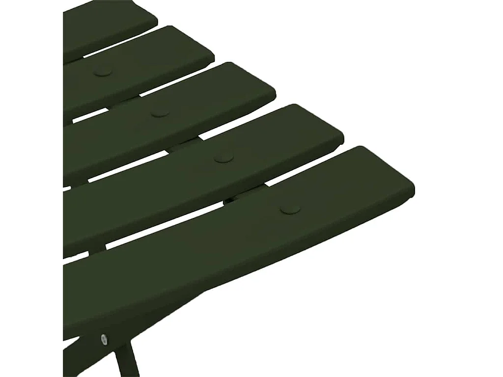 Silla de jardín plegable 2 piezas verde 42 x 46 x 82 cm acero