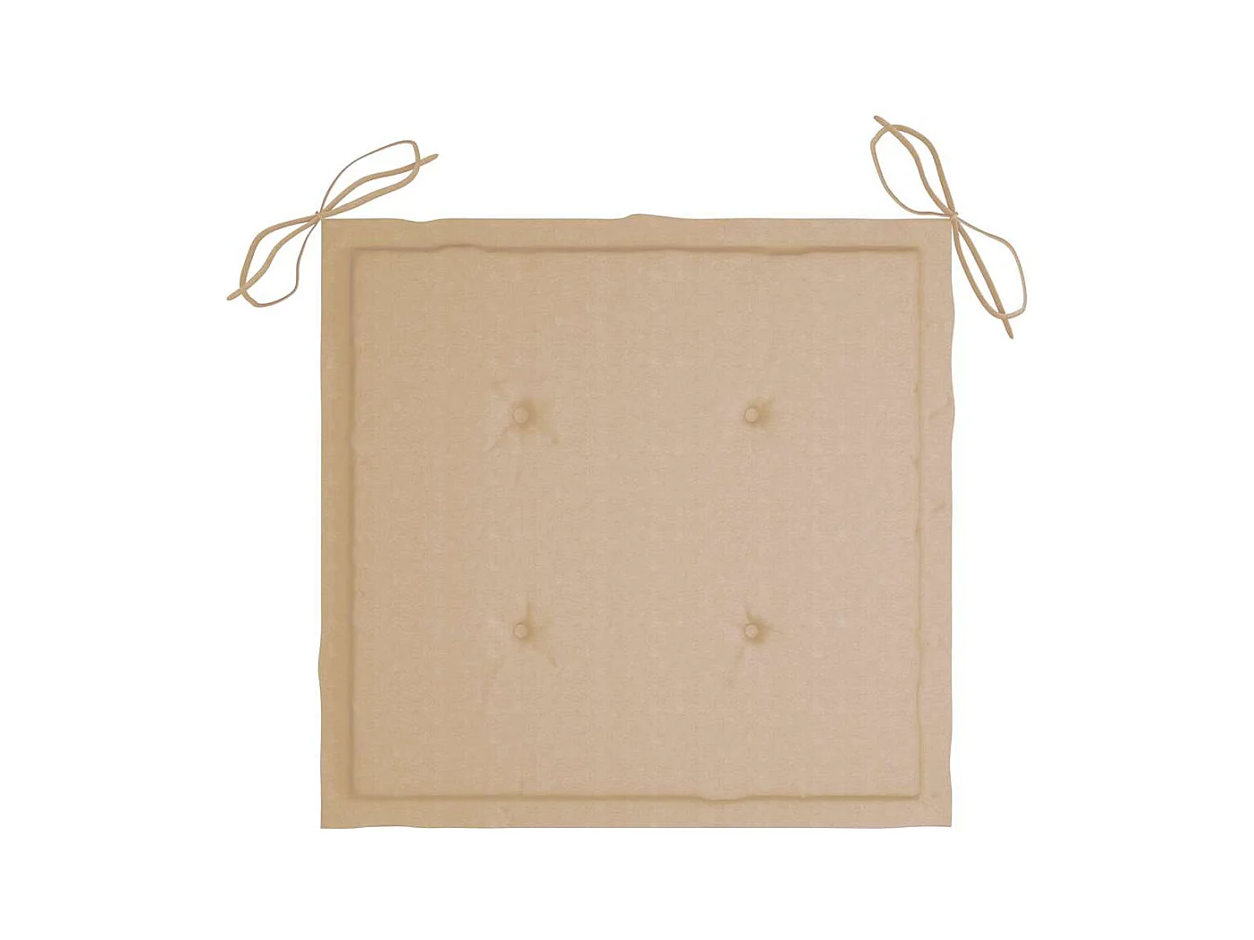 Chaises de jardin empilables avec coussins lot de 4 Teck solide