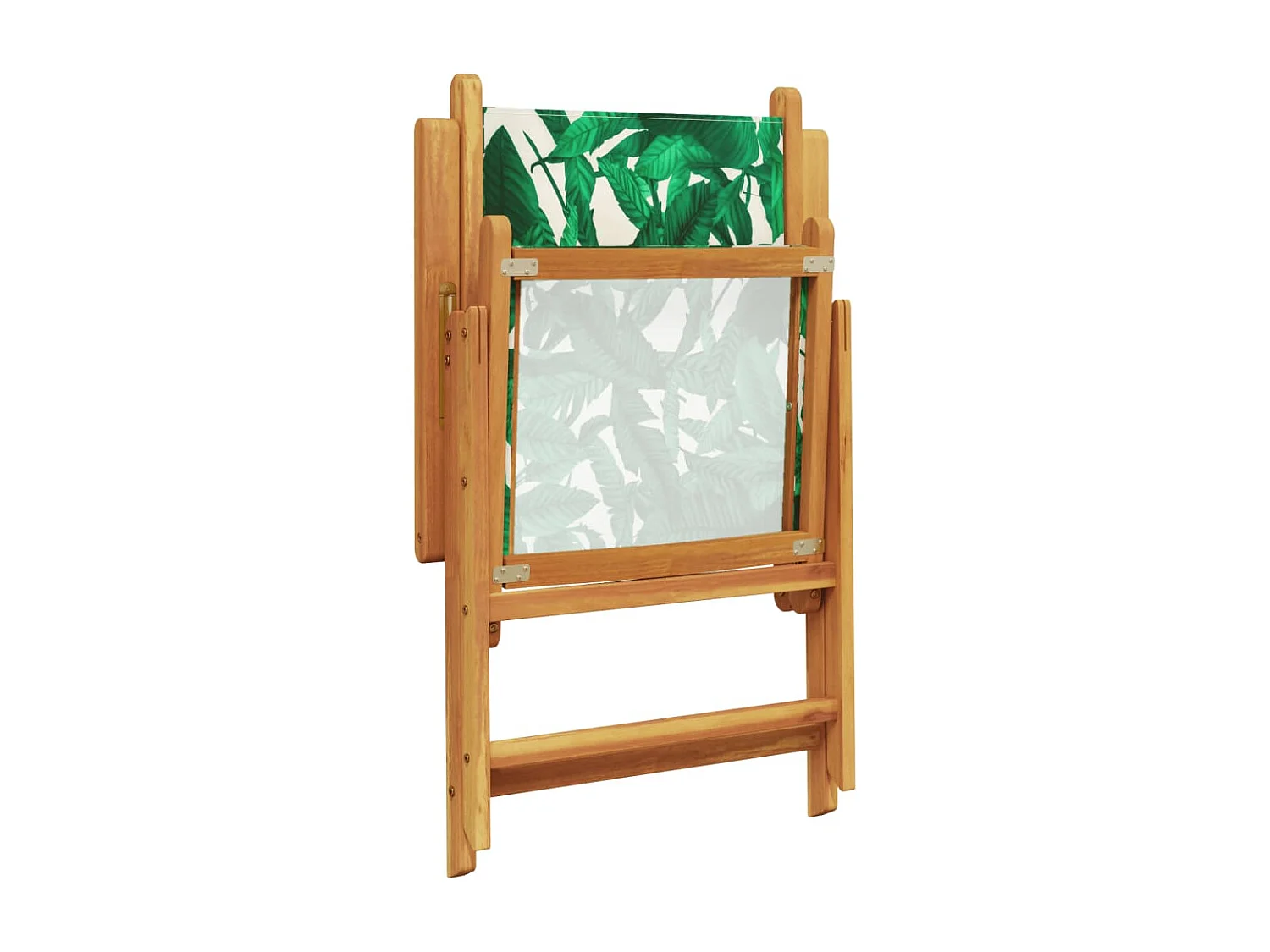 Tuinstoelenset van 2 met acaciabladpatroon en stof