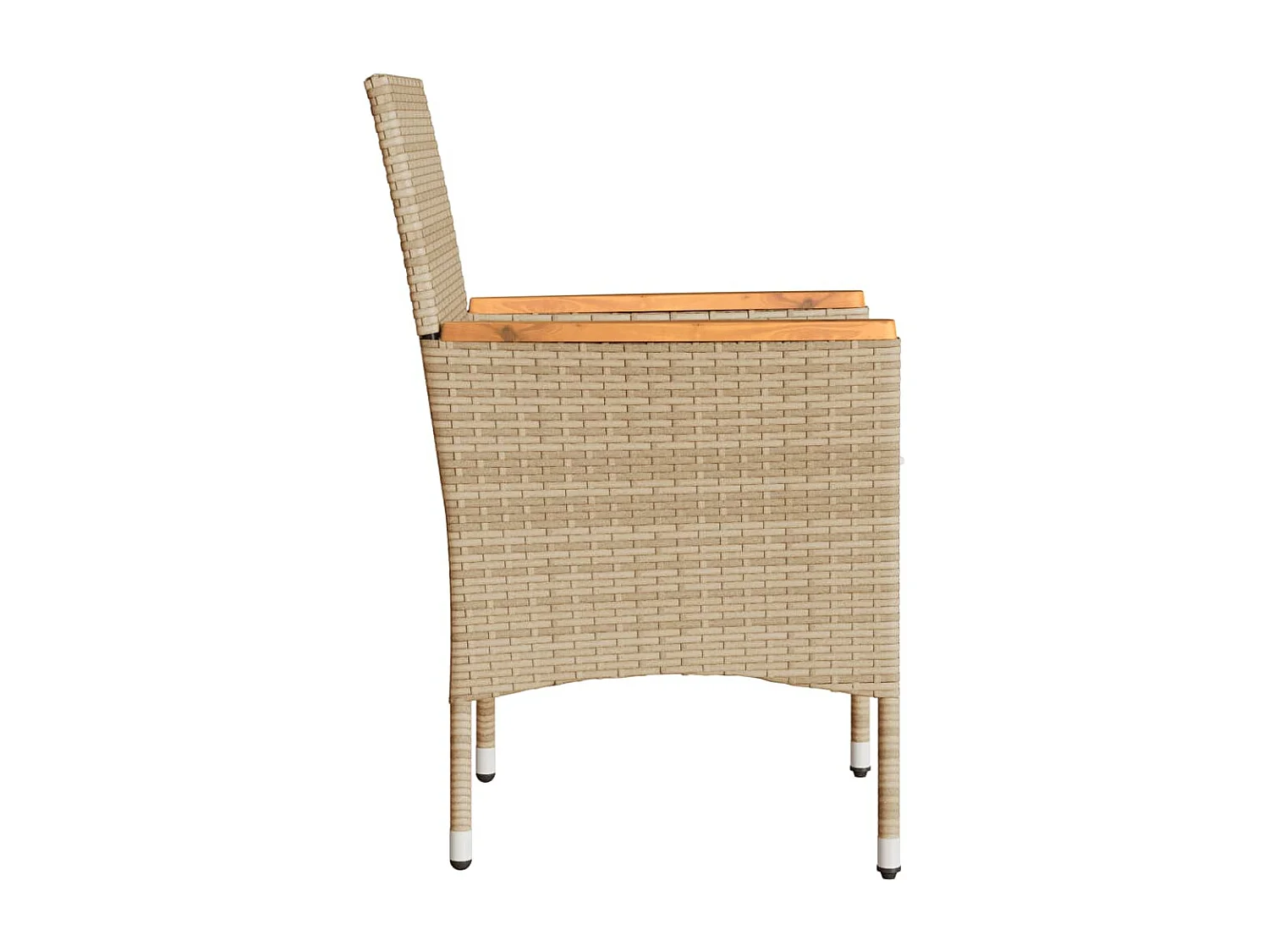 Chaises de jardin avec coussins lot de 2 beige résine tressée