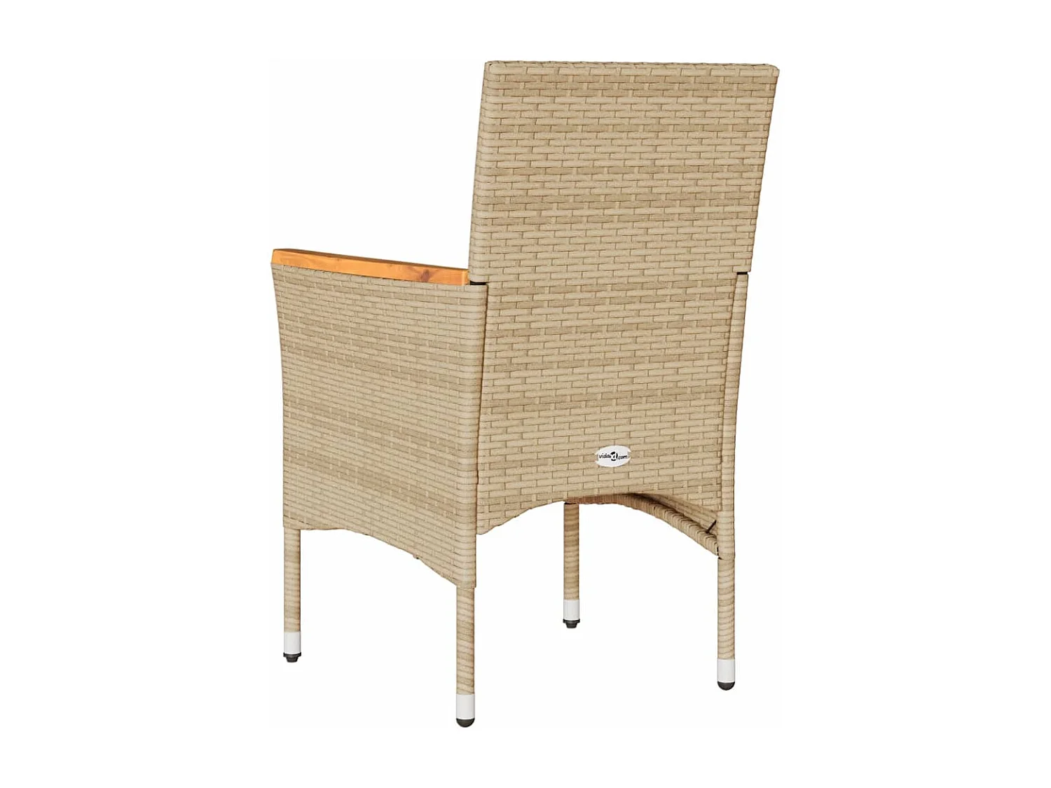 Chaises de jardin avec coussins lot de 2 beige résine tressée