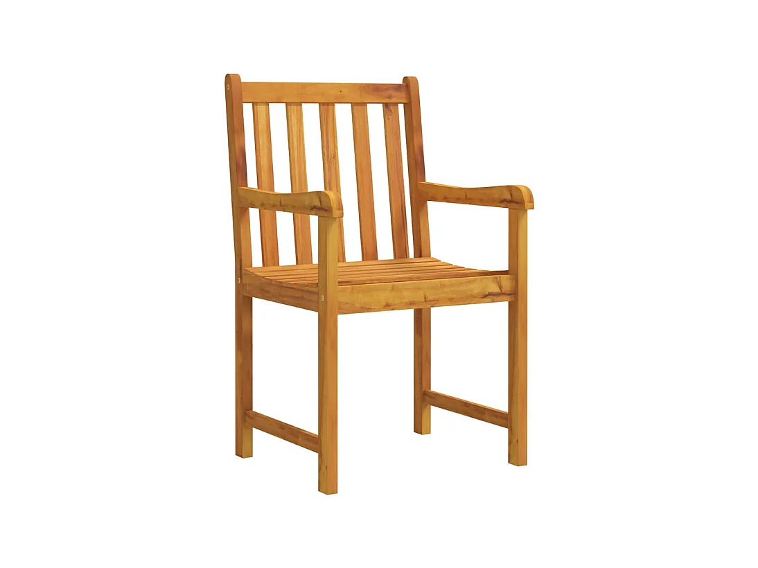 Chaises de jardin lot de 2 Bois d'acacia solide