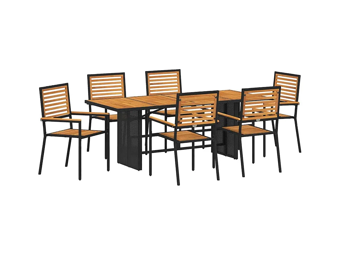 5-delige tuinset zwart