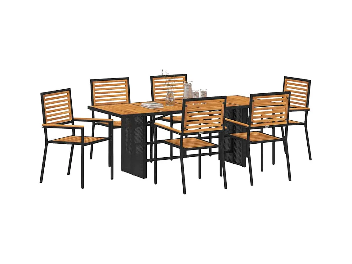 5-delige tuinset zwart