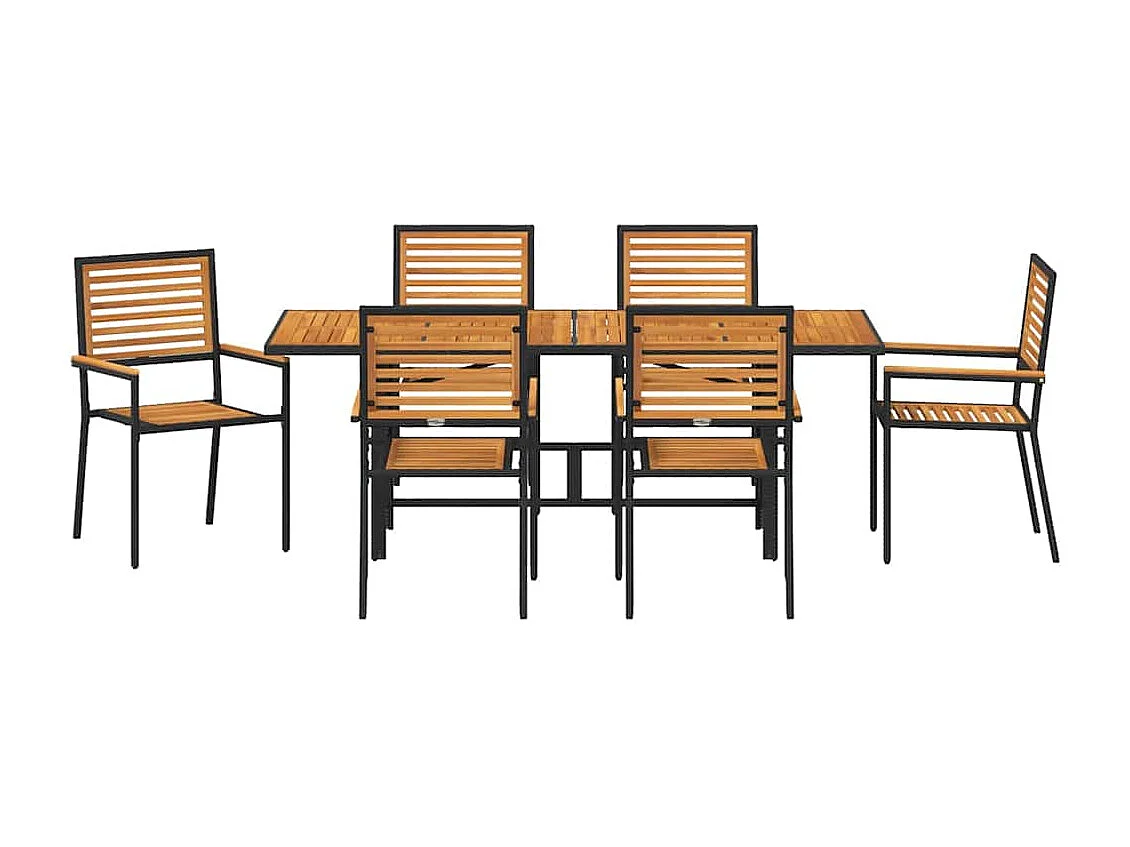 5-delige tuinset zwart