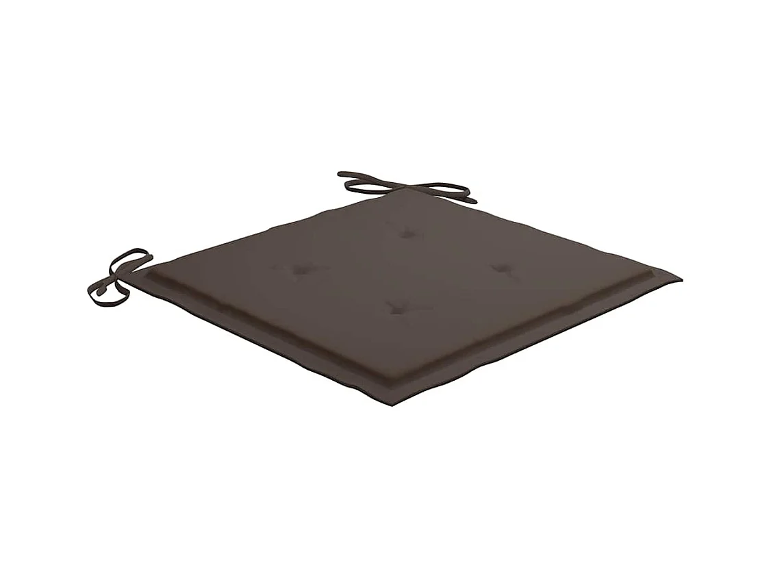 Chaise à bascule avec coussin taupe Bois de teck solide