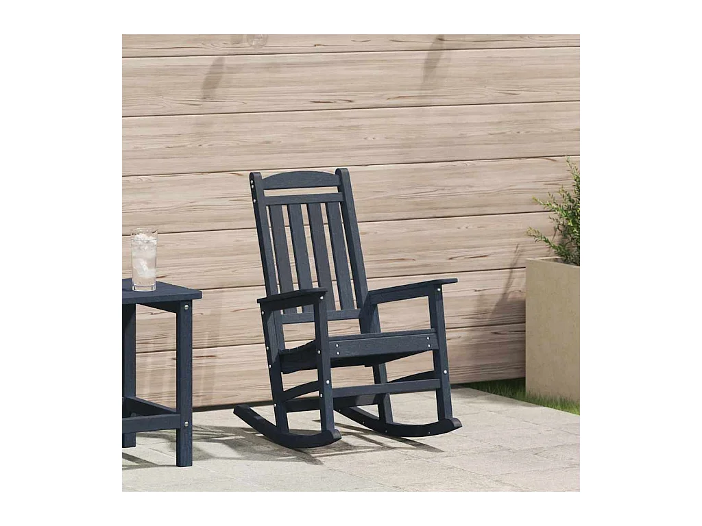 Chaise Berçante de Jardin Bleu marine 70 x 92 x 108 cm