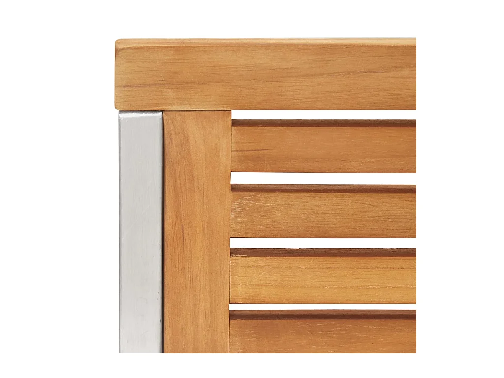 Set di 2 sedie da giardino con cuscini in teak massello e acciaio