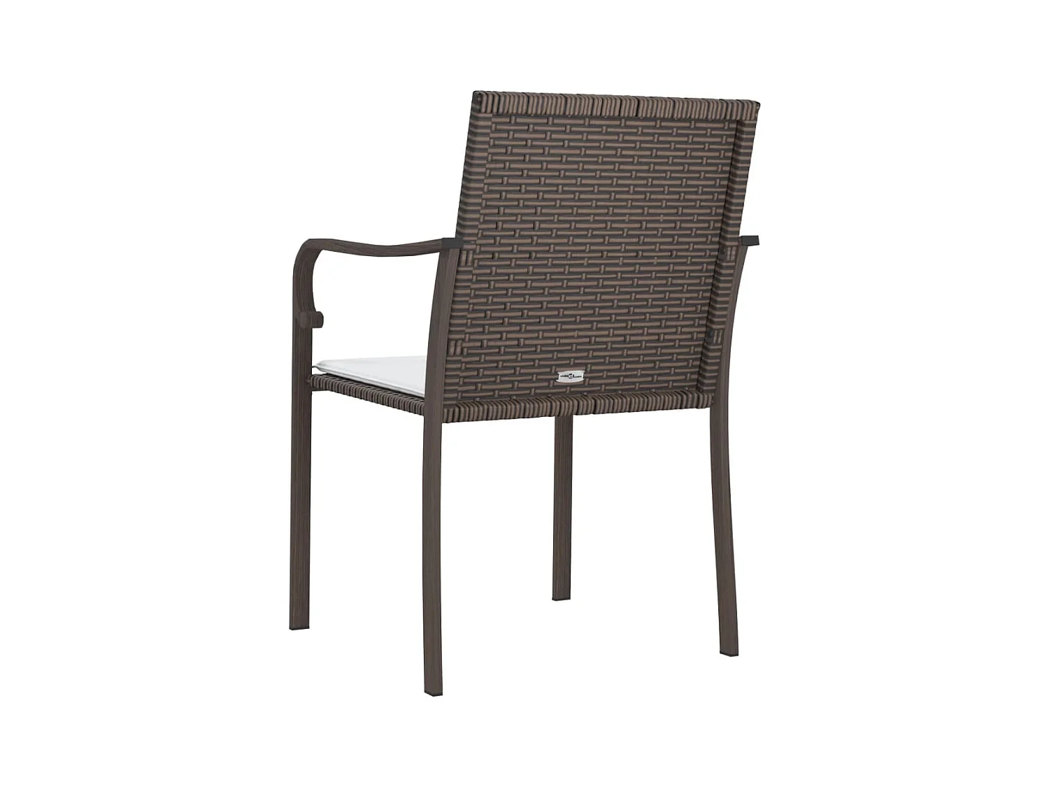 Tuinstoelen en kussens set van 6 bruin 56x59x84 cm rotan