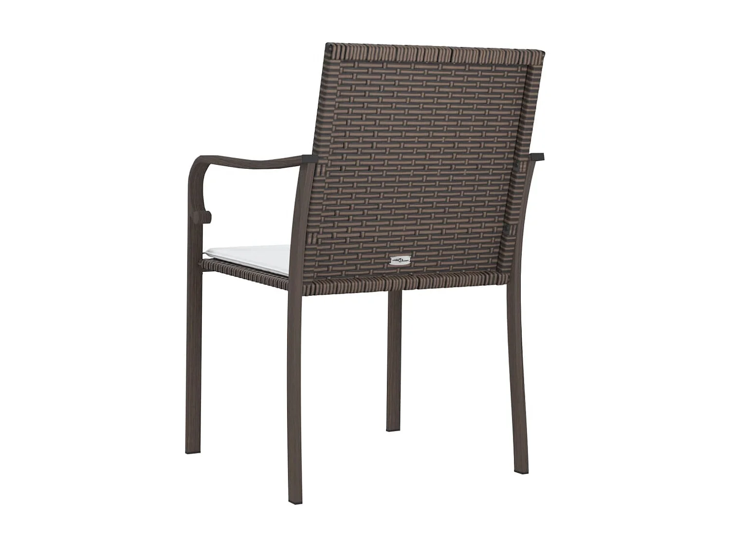 Tuinstoelen en kussens set van 6 bruin 56x59x84 cm rotan