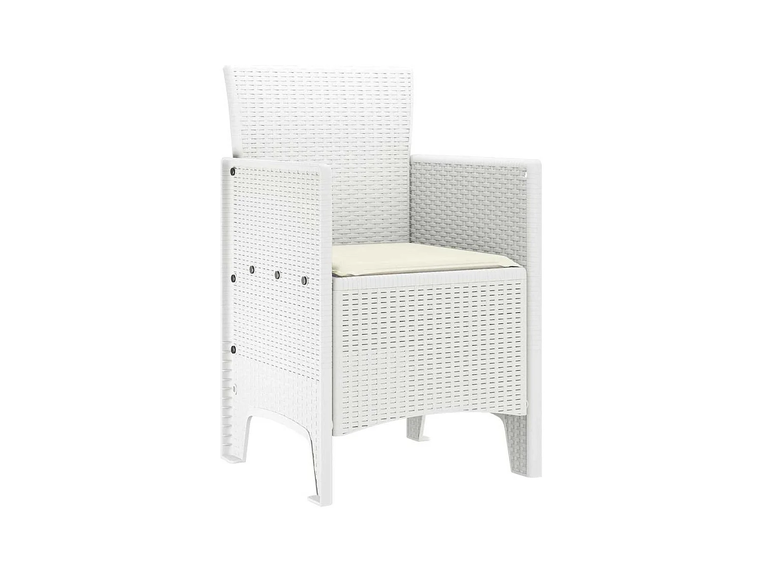 Chaise de jardin 4 pcs Blanc 53 x 49 x 85 cm PP