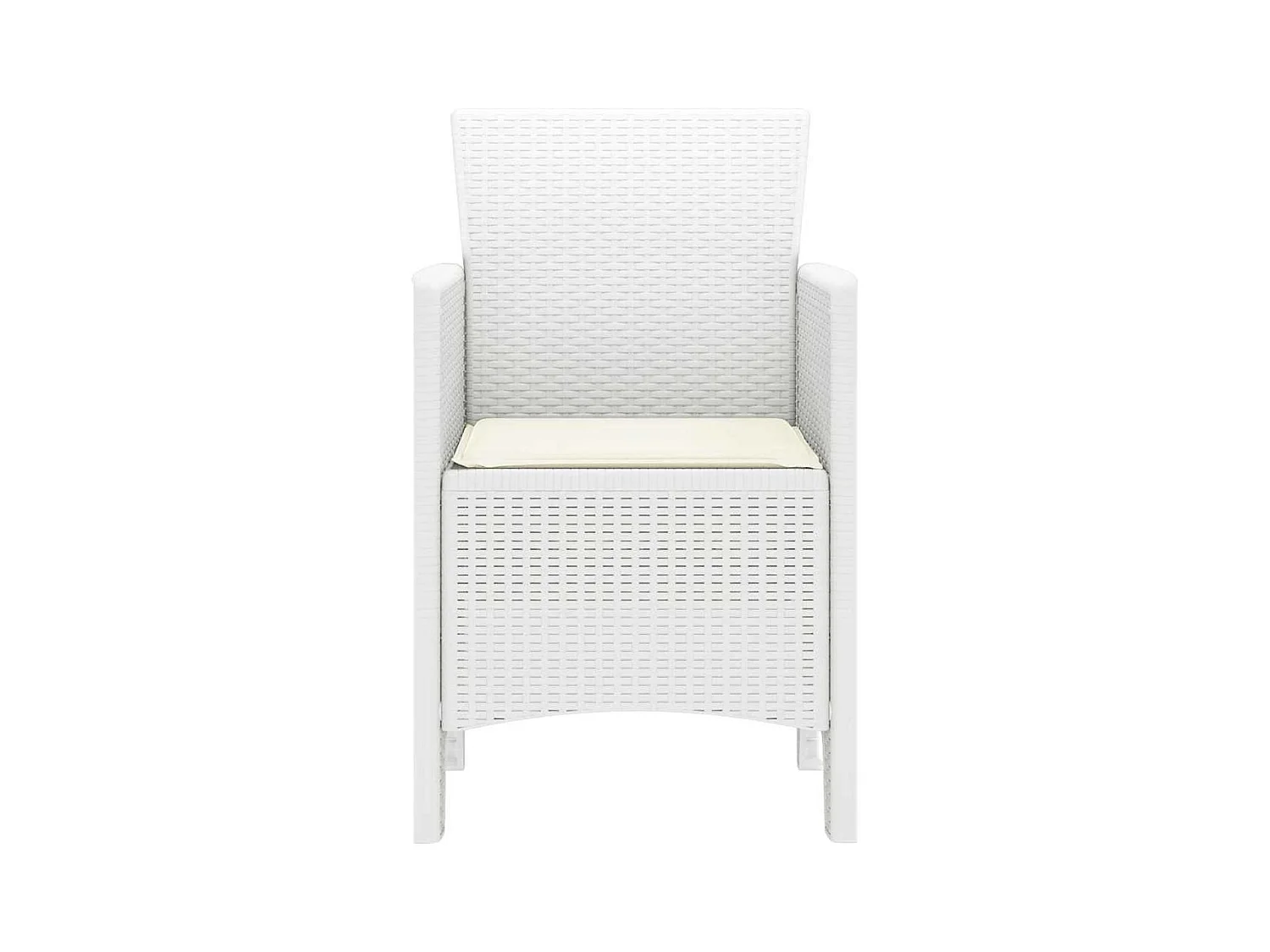 Chaise de jardin 4 pcs Blanc 53 x 49 x 85 cm PP