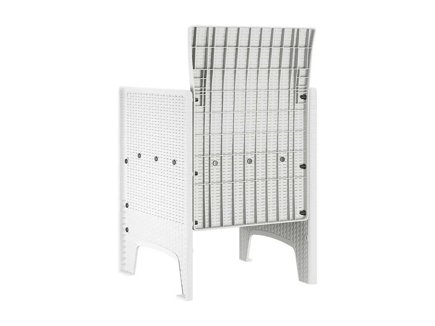 Chaise de jardin 4 pcs Blanc 53 x 49 x 85 cm PP