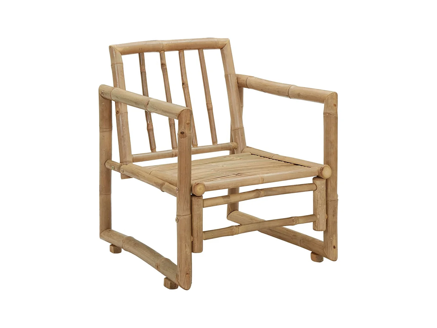 Tuinstoelen met kussens set van 2 Bamboe