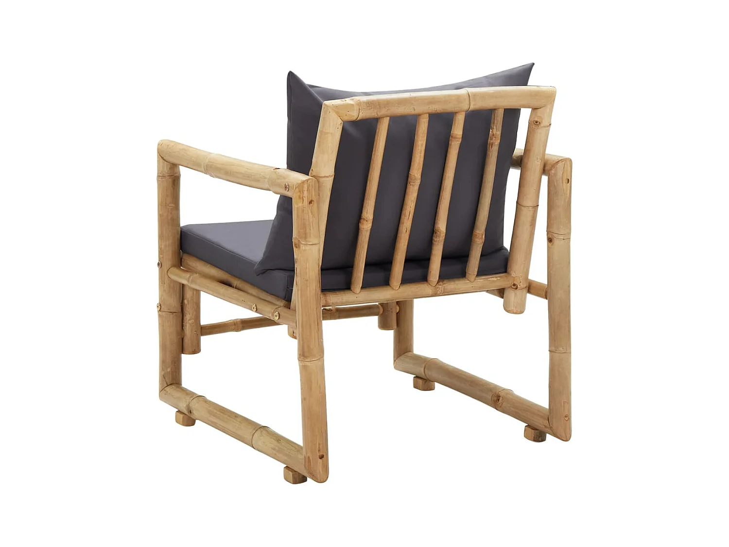 Tuinstoelen met kussens set van 2 Bamboe