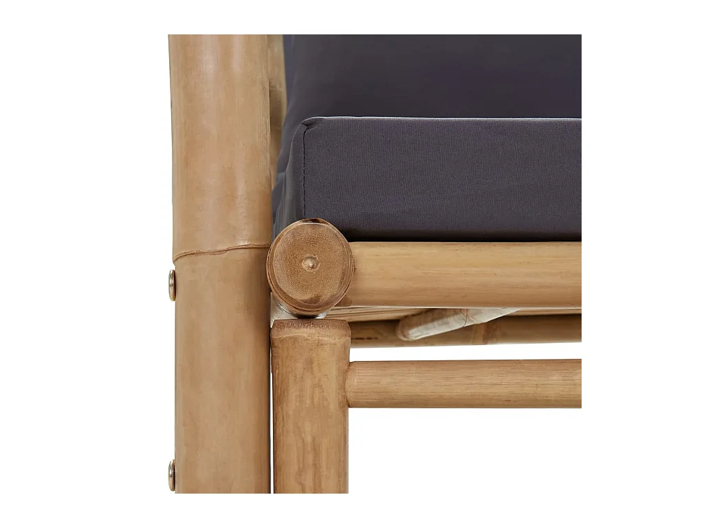 Tuinstoelen met kussens set van 2 Bamboe