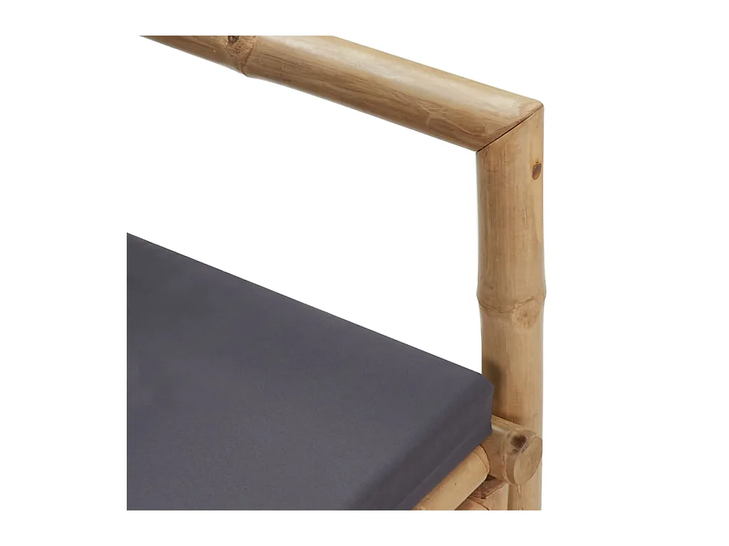 Tuinstoelen met kussens set van 2 Bamboe