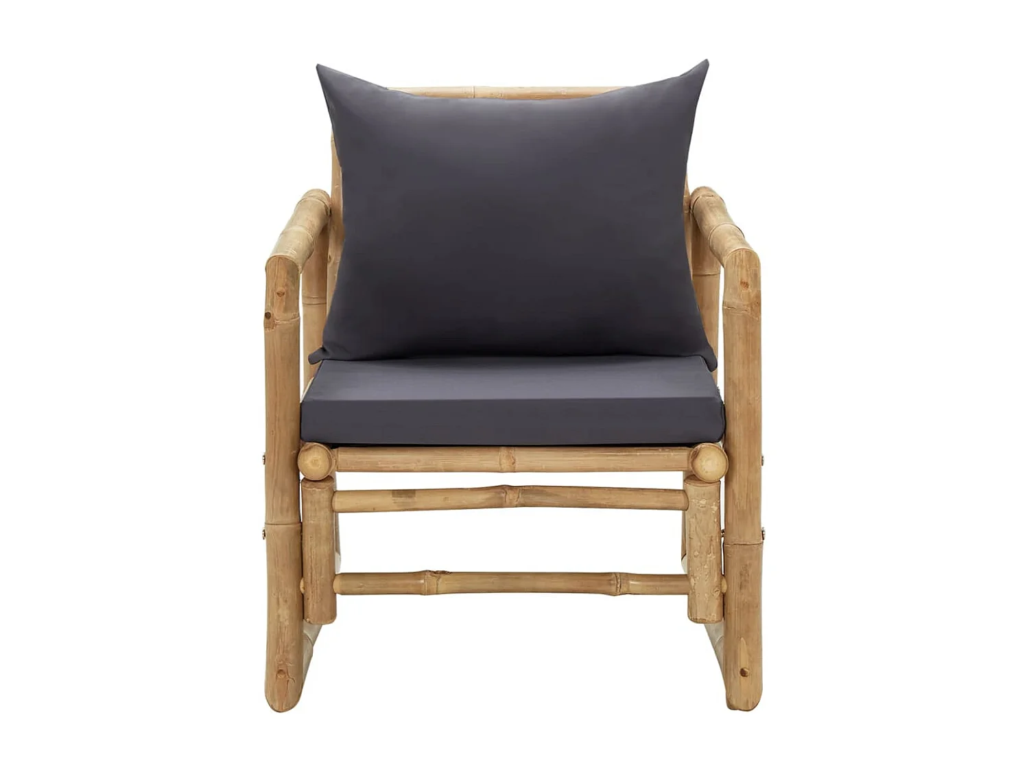 Tuinstoelen met kussens set van 2 Bamboe