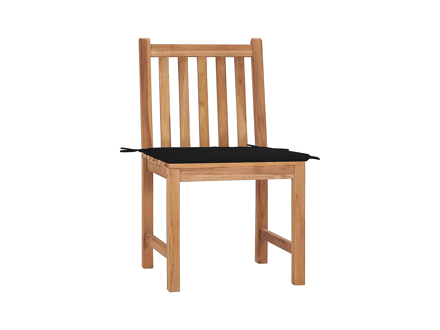 Chaises de jardin lot de 2 avec coussins Bois de teck massif