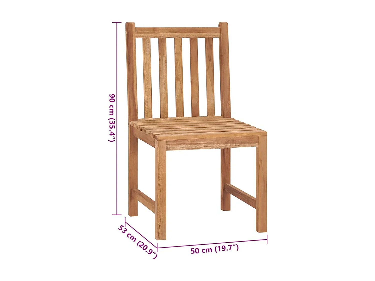 Chaises de jardin lot de 2 avec coussins Bois de teck massif