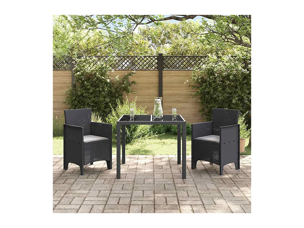 Tuinstoel 2 stuks Antraciet 53 x 49 x 85 cm PP