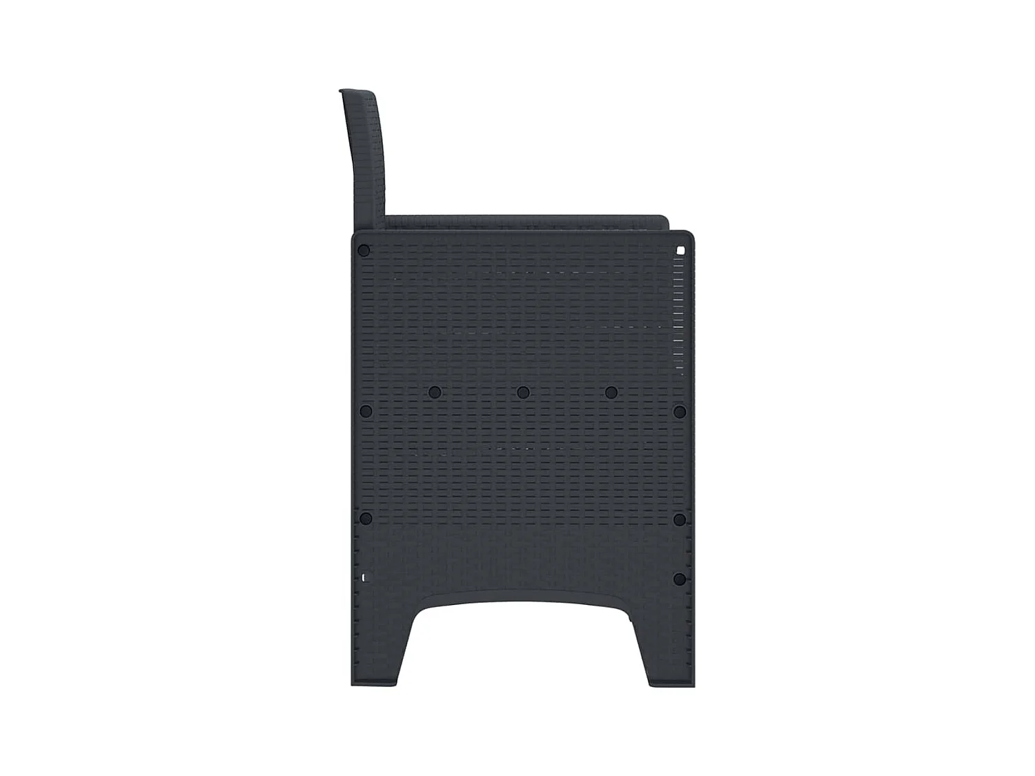 Tuinstoel 2 stuks Antraciet 53 x 49 x 85 cm PP