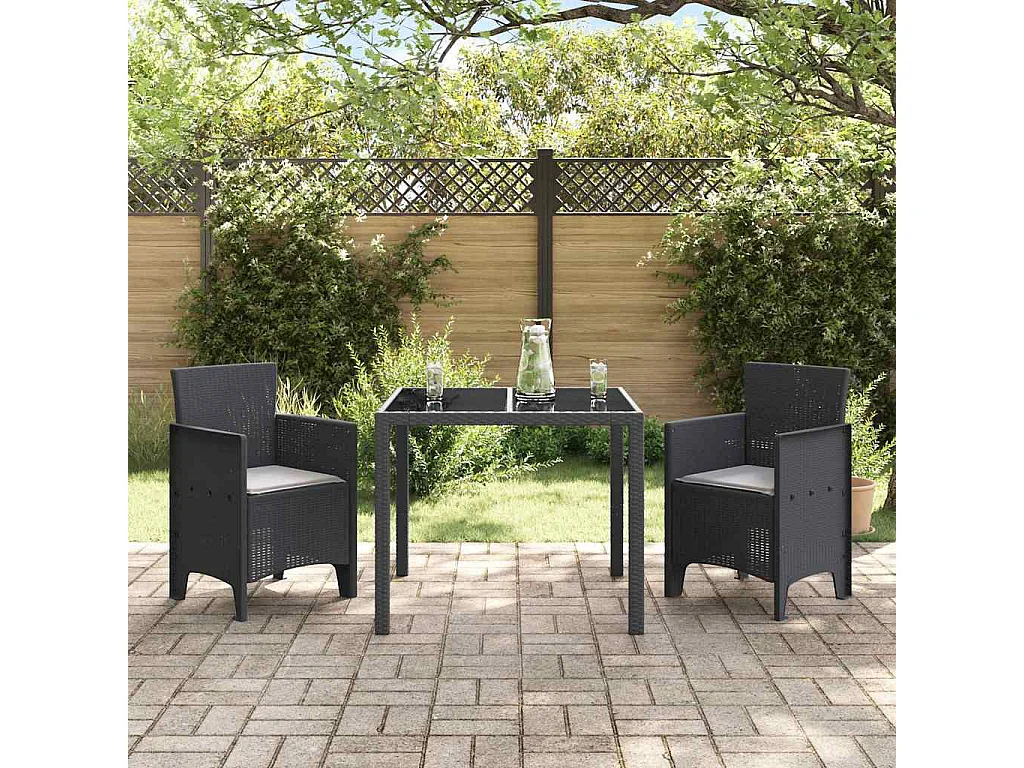Chaise de jardin 2 pcs Anthracite 53 x 49 x 85 cm PP