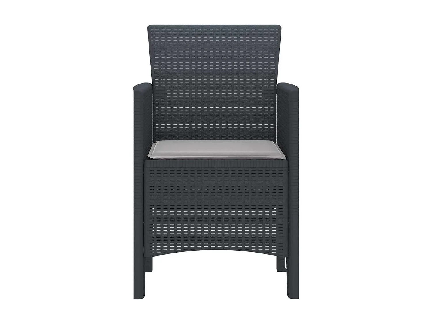 Chaise de jardin 2 pcs Anthracite 53 x 49 x 85 cm PP