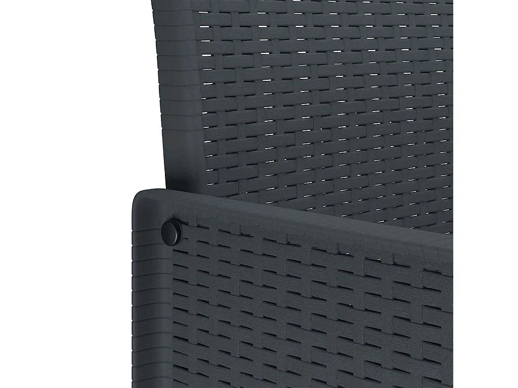 Chaise de jardin 2 pcs Anthracite 53 x 49 x 85 cm PP