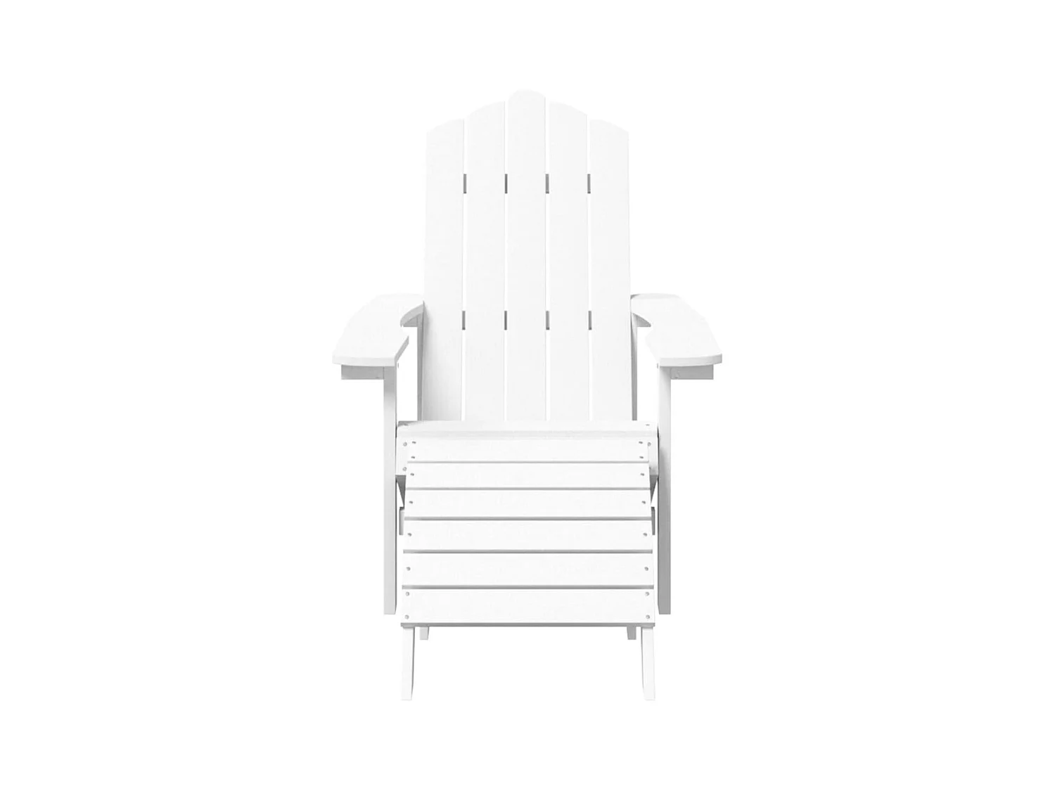 Chaise de jardin Adirondack avec repose-pied PEHD Blanc
