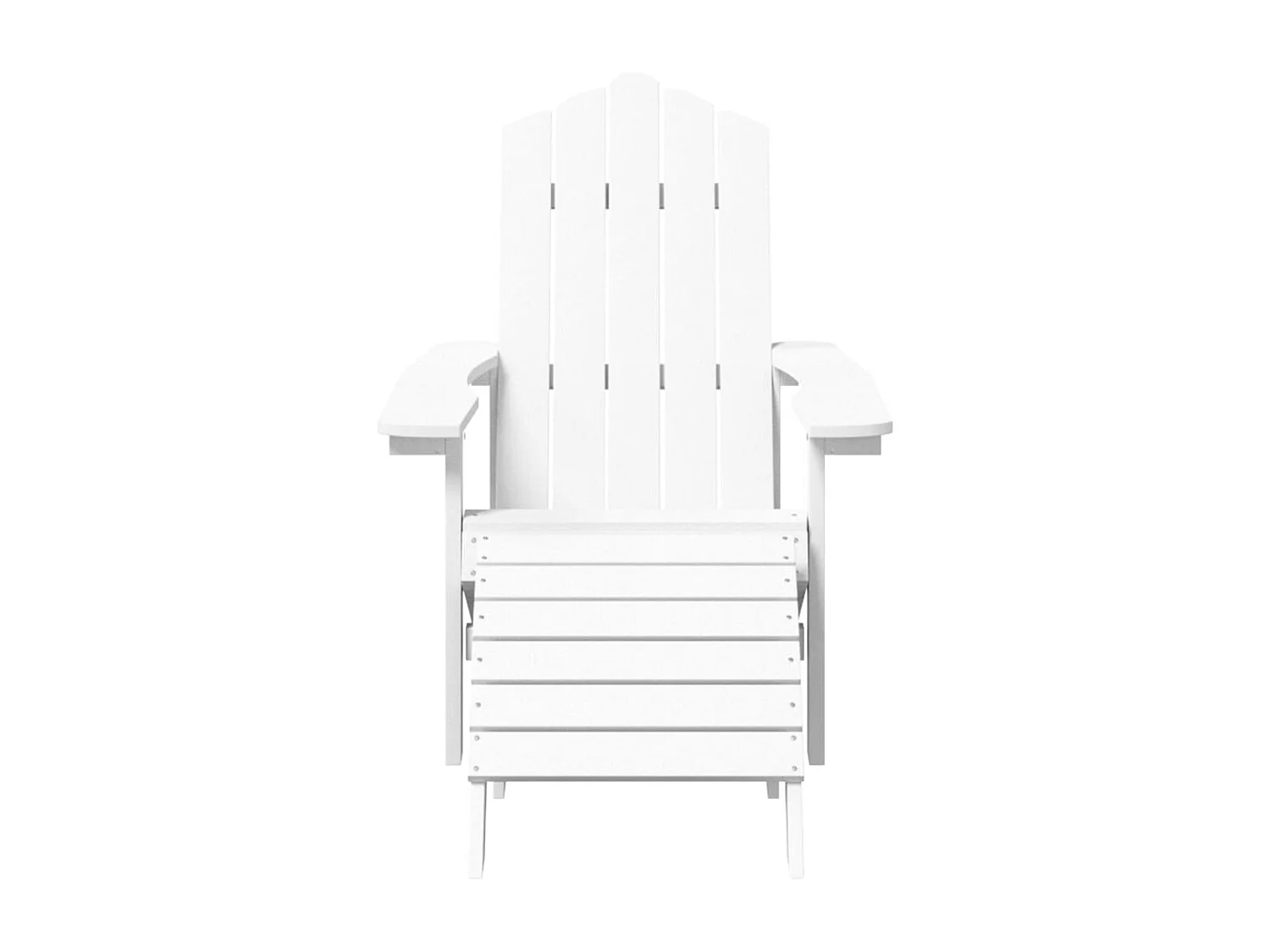 Sedia da giardino Adirondack con poggiapiedi HDPE bianco