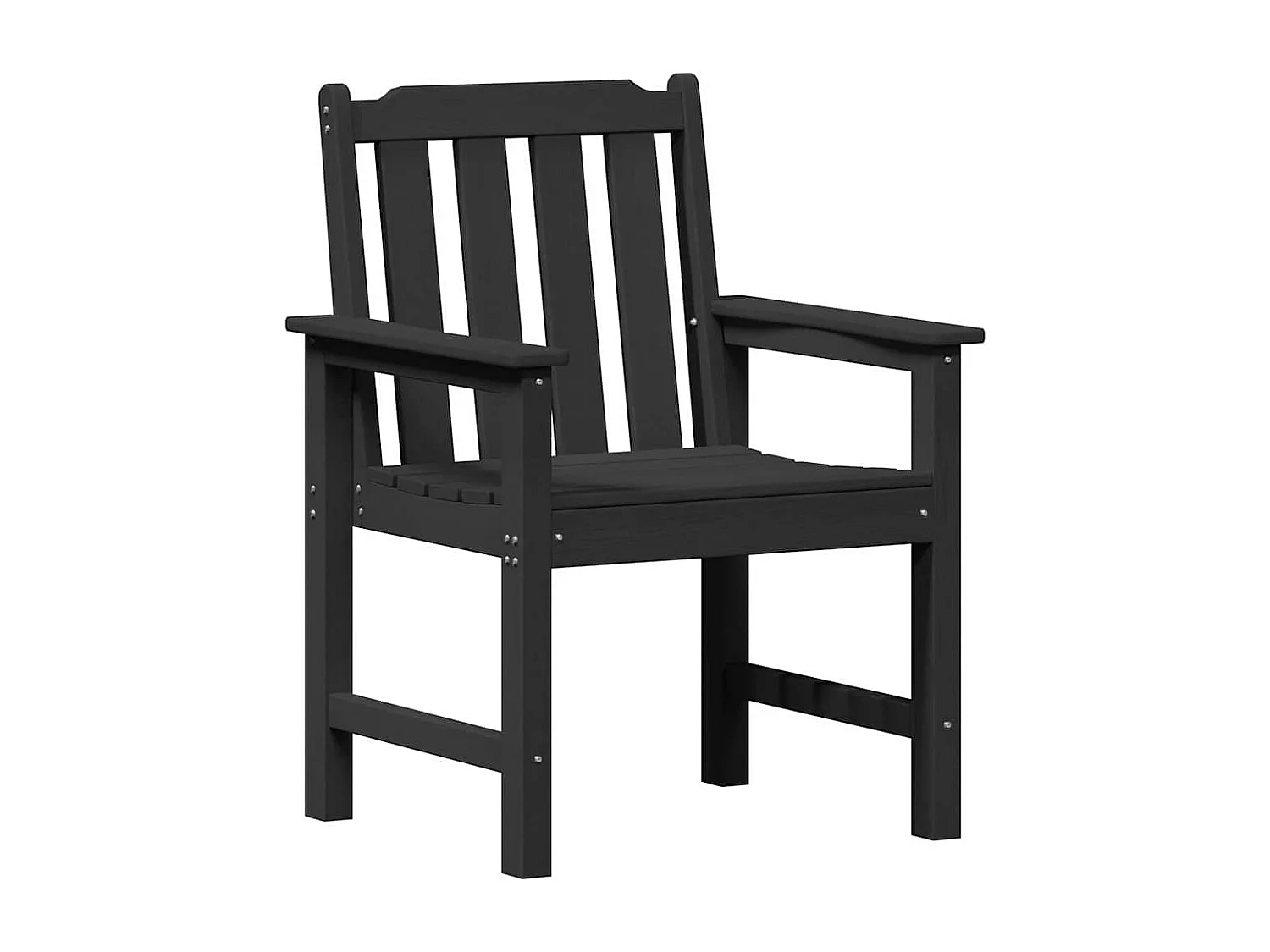 Gartenstühle. 6 Stück Schwarz 65,5 x 55,5 x 88 cm Kunststoff