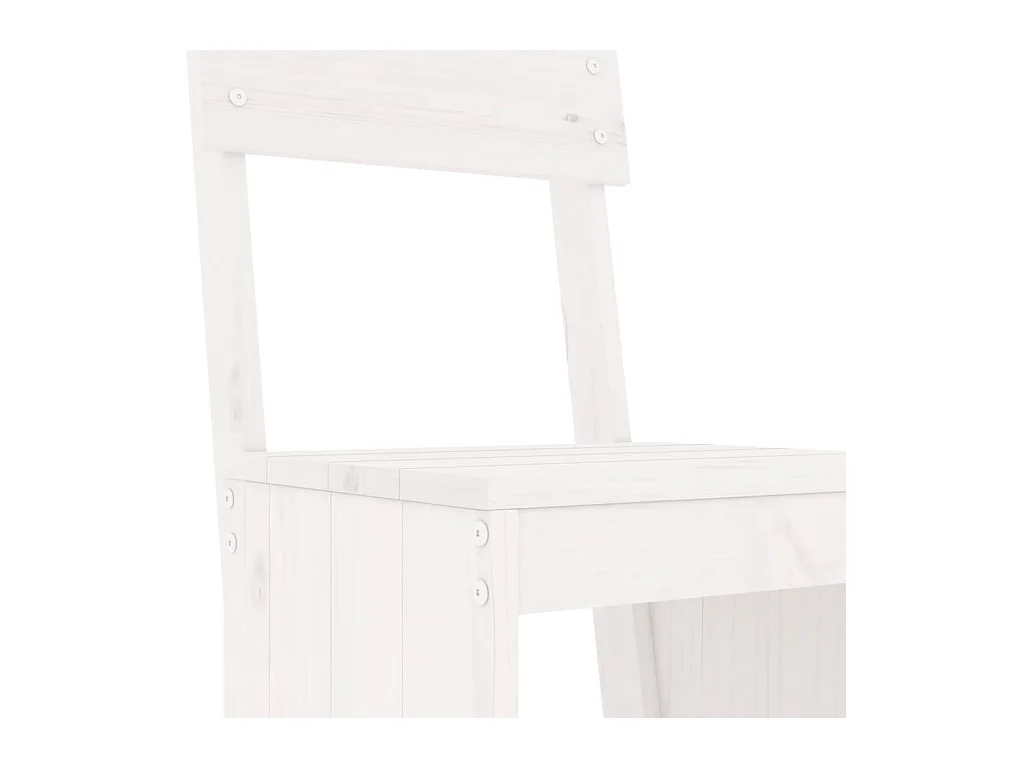Barhocker 2er Set weiß 40x48,5x115,5cm Kiefer Massivholz