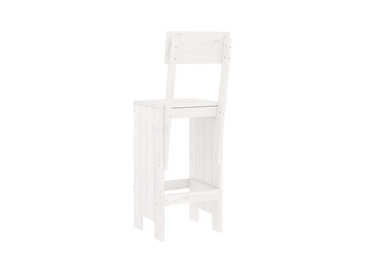 Barkrukken set van 2 wit 40x48,5x115,5cm massief grenenhout