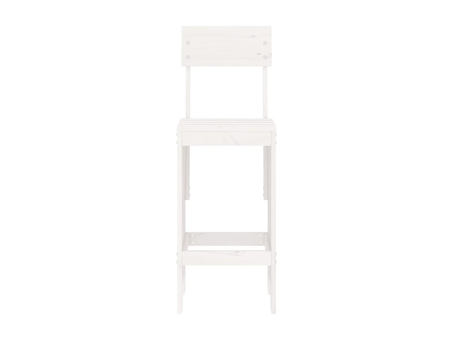 Tabourets de bar lot de 2 blanc 40x48,5x115,5cm bois massif pin