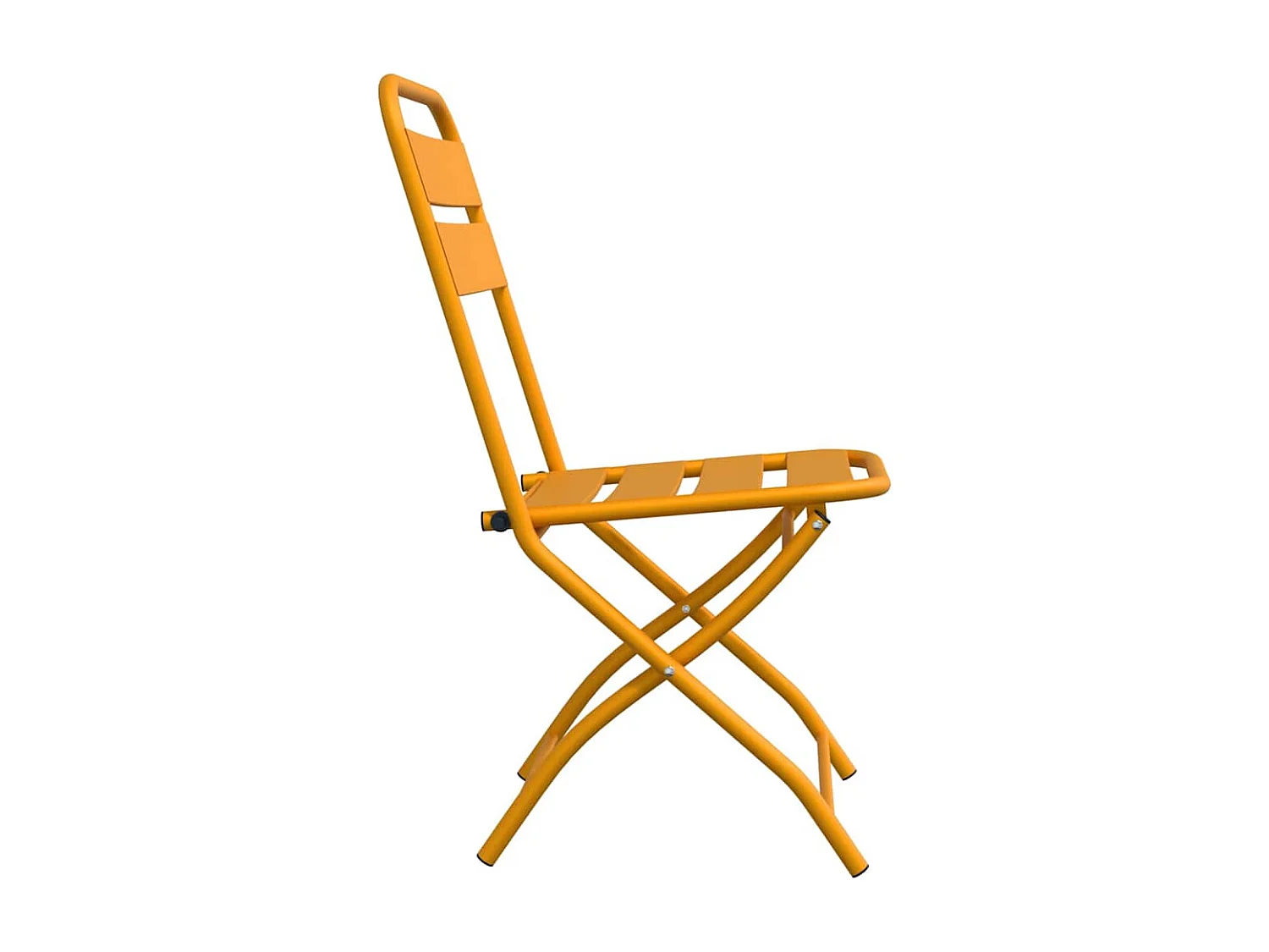 Silla de jardín plegable 2 piezas Mostaza 55 x 56,5 x 91 cm Acero