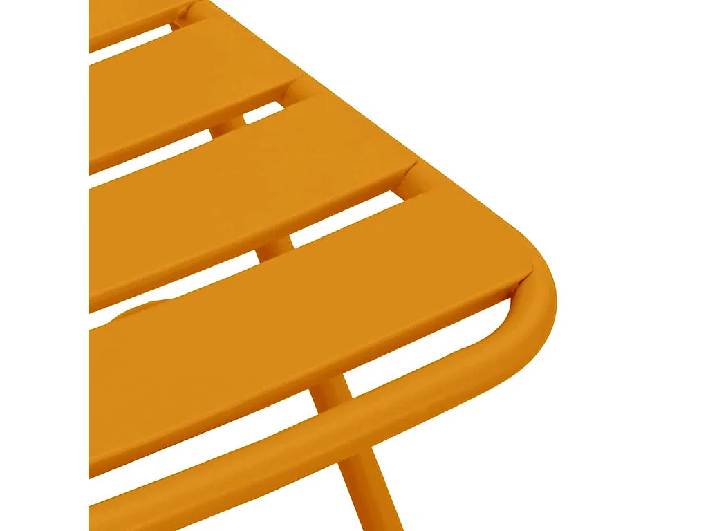 Silla de jardín plegable 2 piezas Mostaza 55 x 56,5 x 91 cm Acero