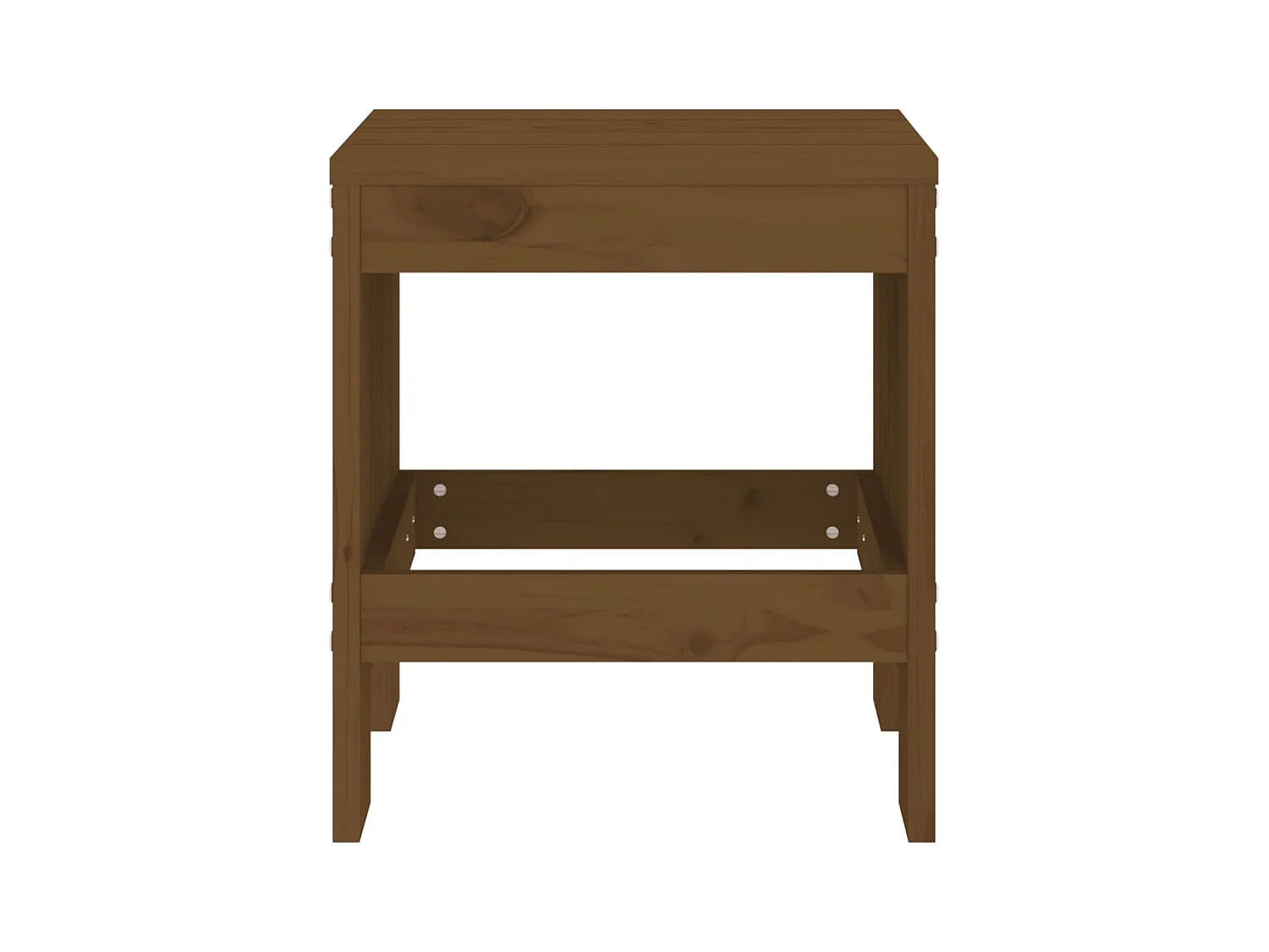 Tabourets de jardin lot de 2 marron miel 40x36x45 cm pin massif