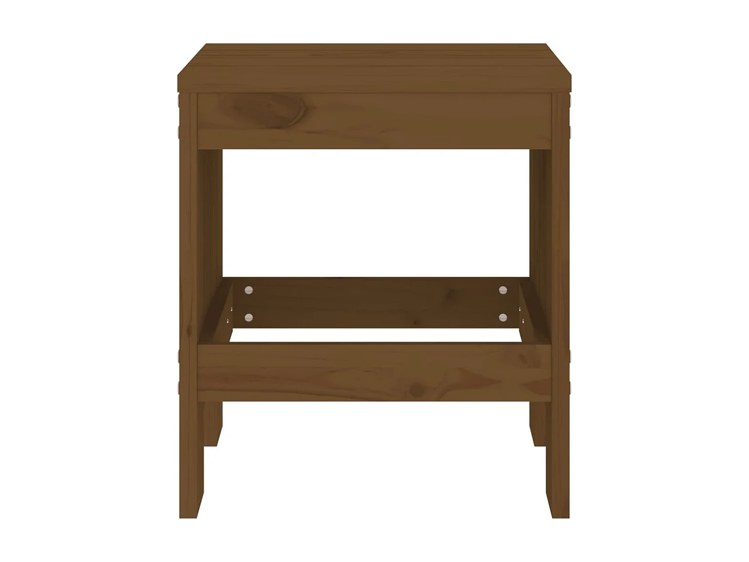 Tabourets de jardin lot de 2 marron miel 40x36x45 cm pin massif