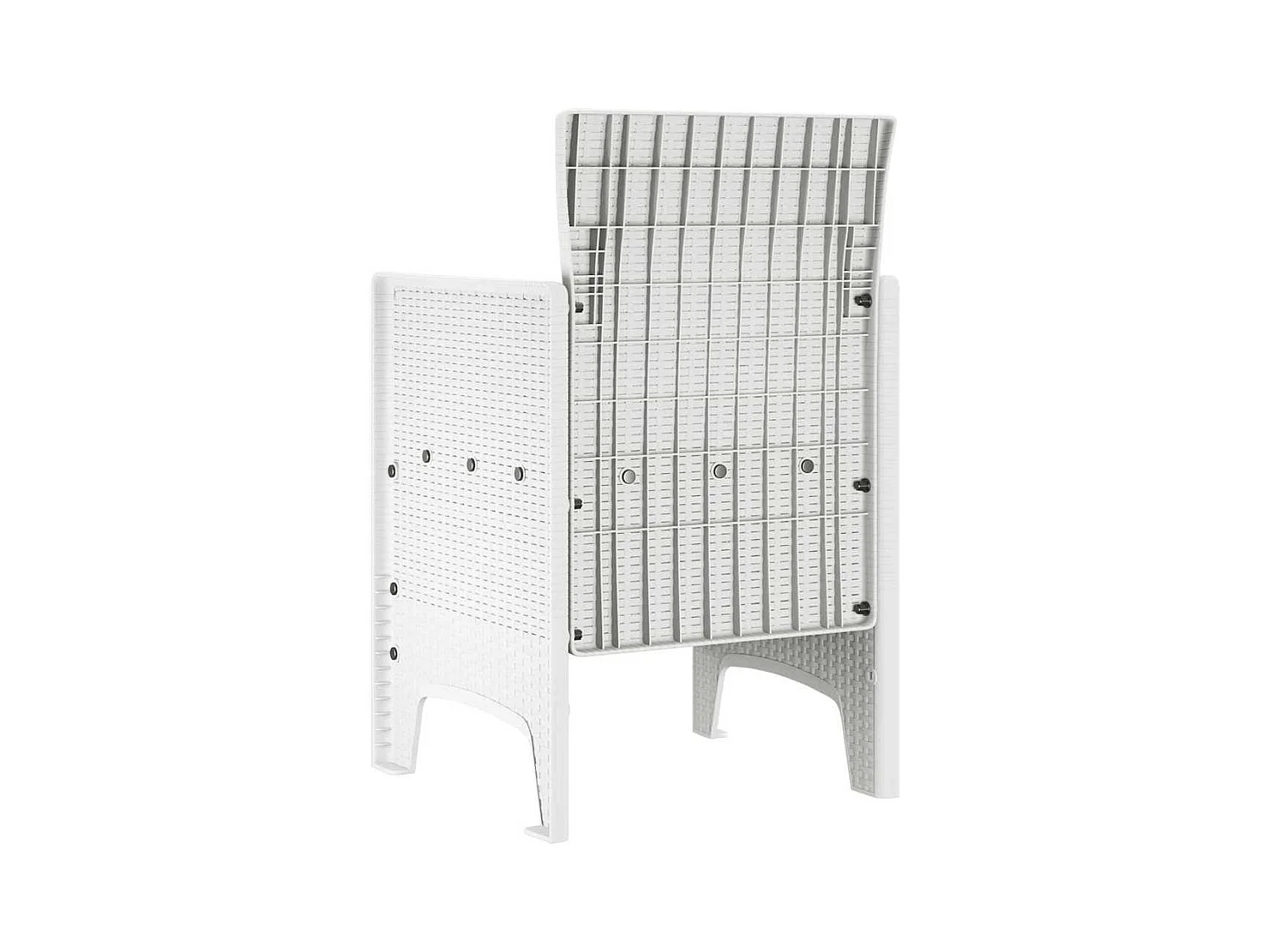 Sedia da giardino 4 pezzi Bianco 53 x 49 x 85 cm PP