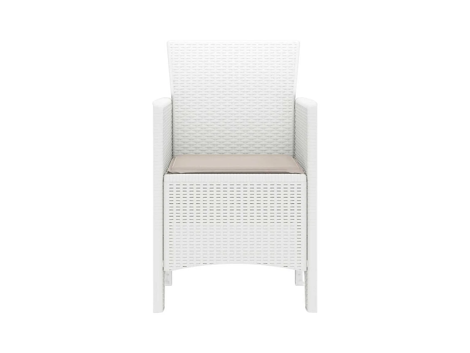 Sedia da giardino 4 pezzi Bianco 53 x 49 x 85 cm PP