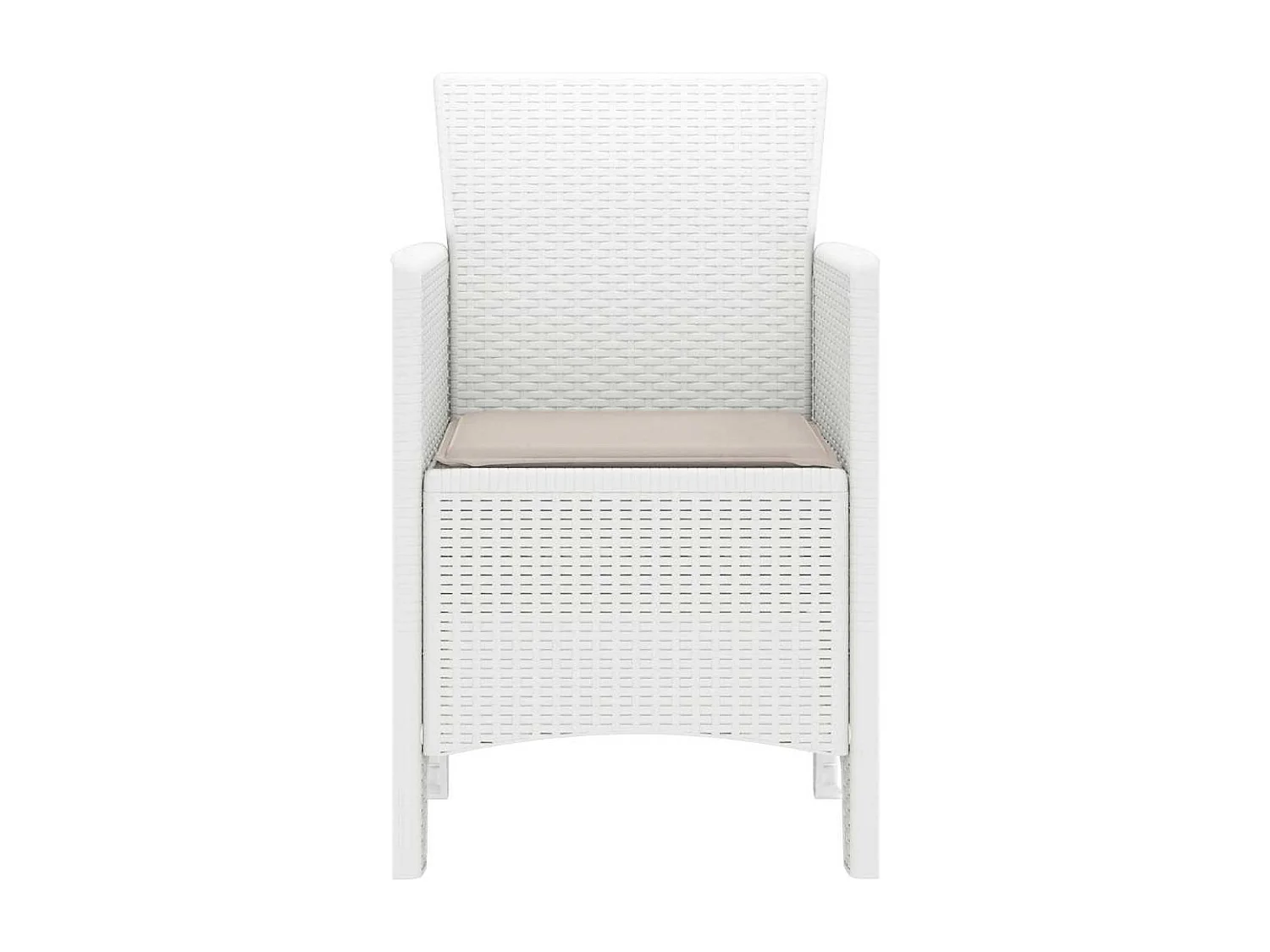 Chaise de jardin 4 pcs Blanc 53 x 49 x 85 cm PP