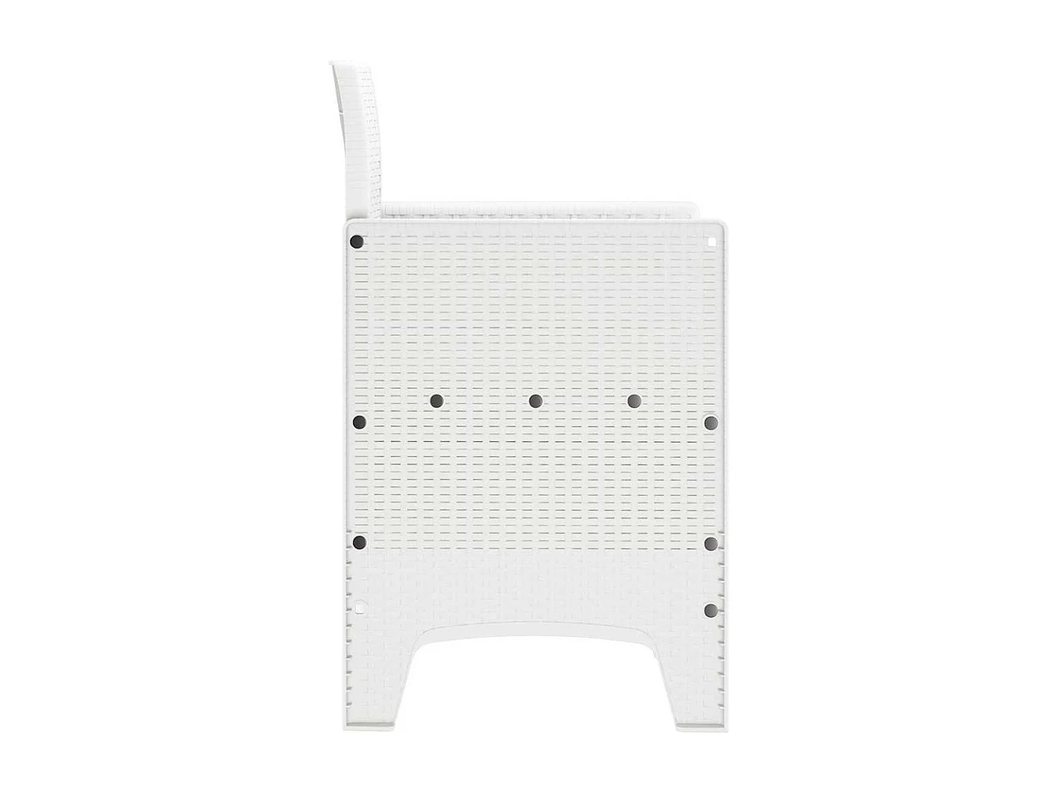 Chaise de jardin 4 pcs Blanc 53 x 49 x 85 cm PP