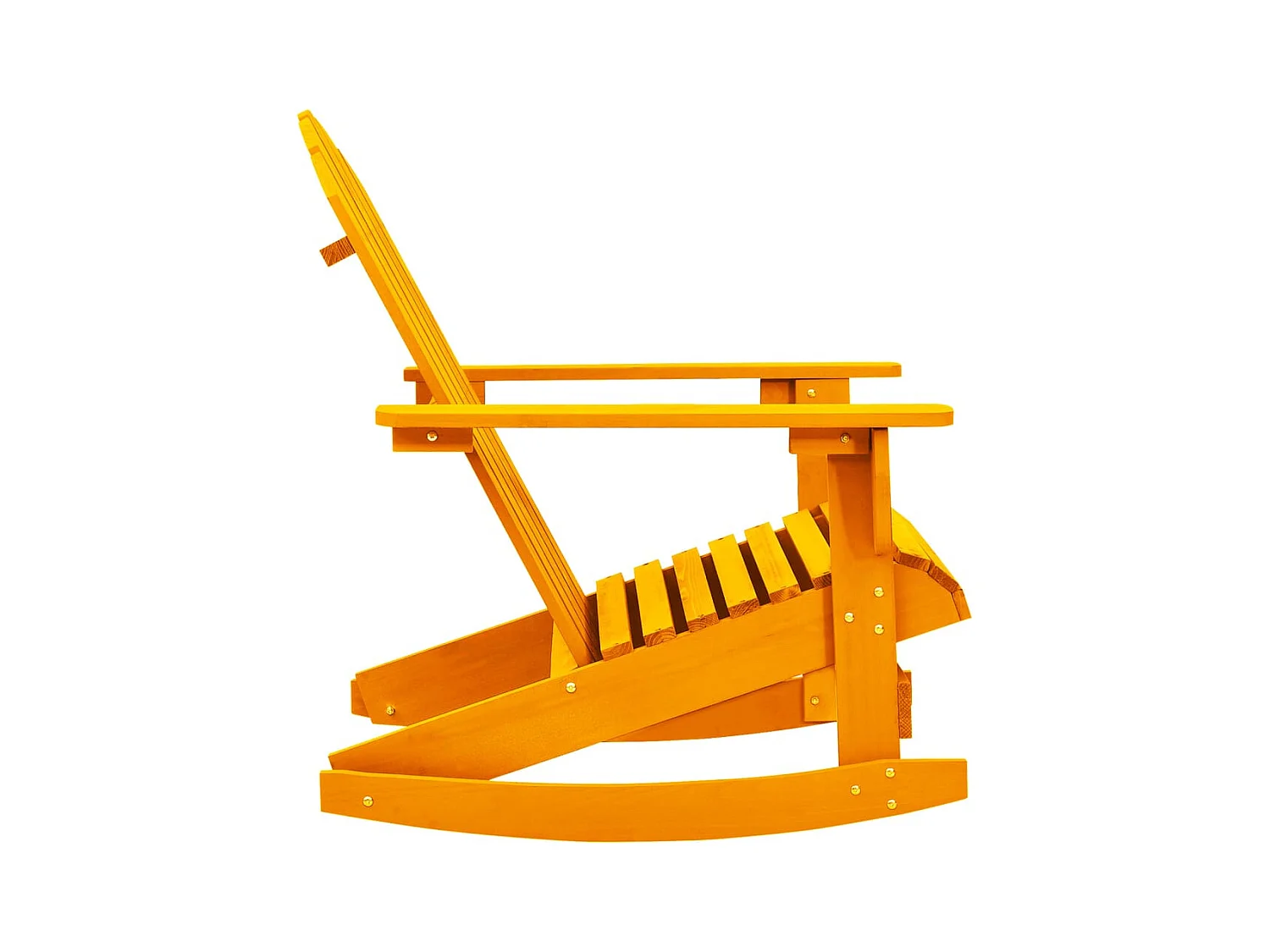 Chaise à bascule de jardin Adirondack bois de sapin orange