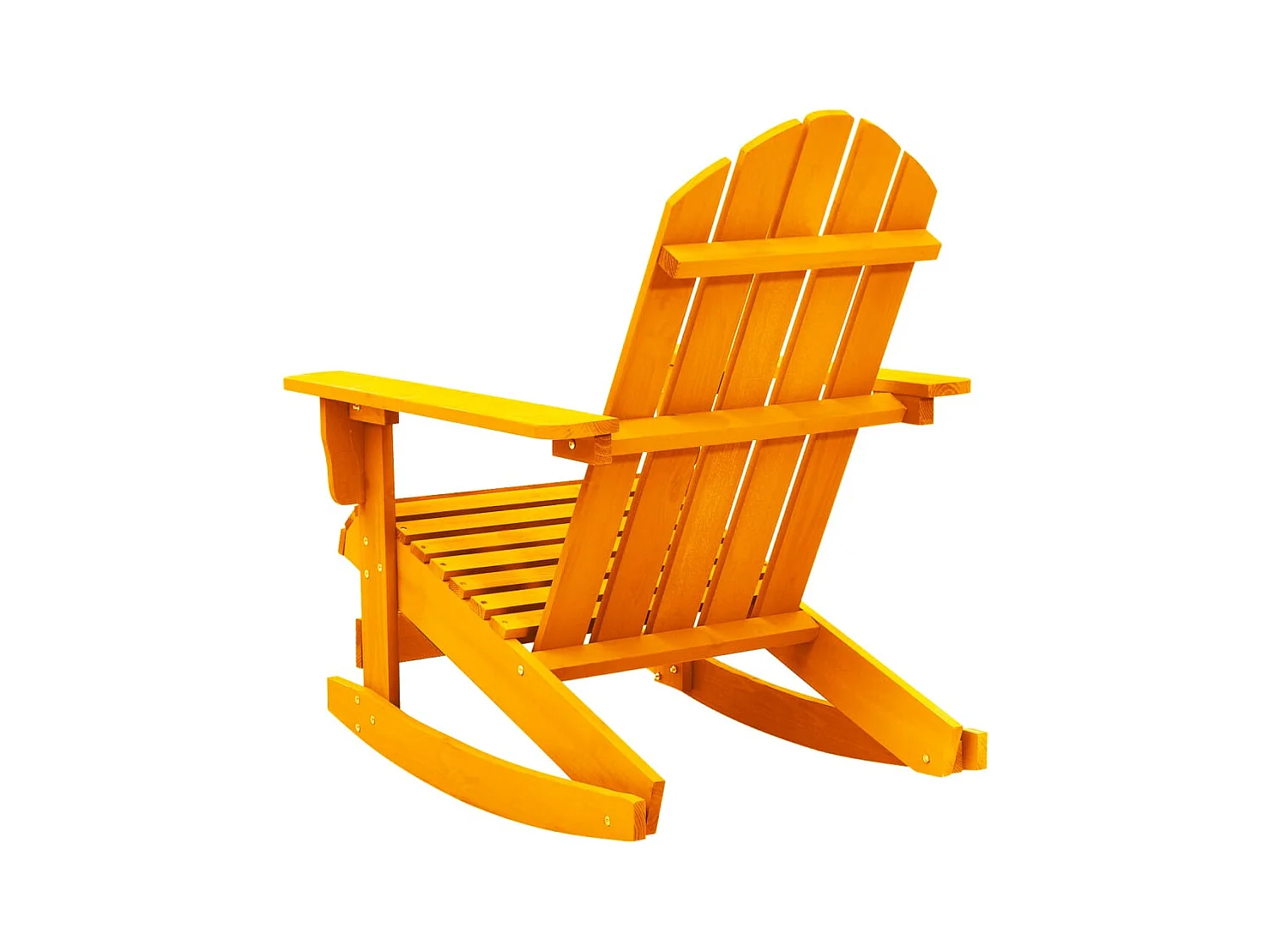 Chaise à bascule de jardin Adirondack bois de sapin orange