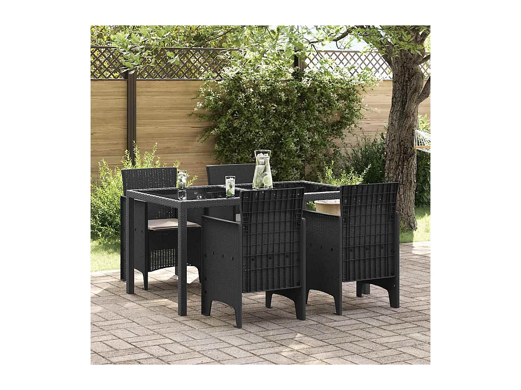 Silla de jardín 4 piezas Antracita 53 x 49 x 85 cm PP