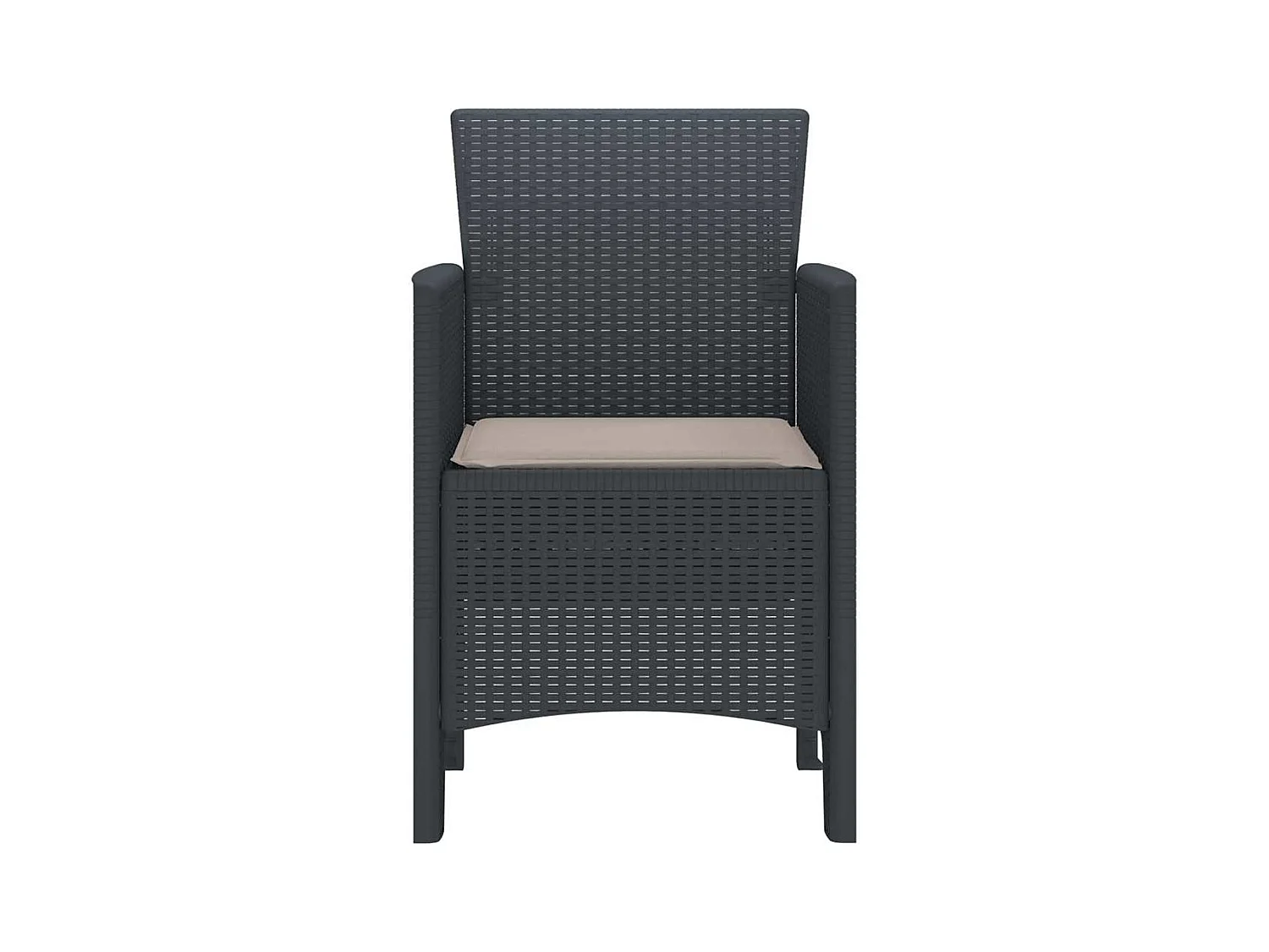 Silla de jardín 4 piezas Antracita 53 x 49 x 85 cm PP